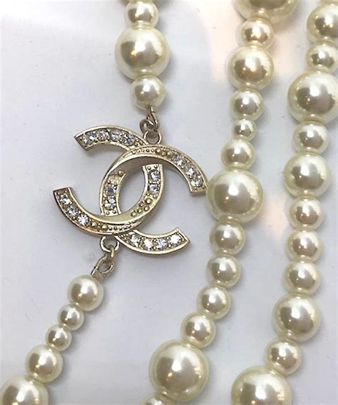 Chanel pearl long strand necklaces